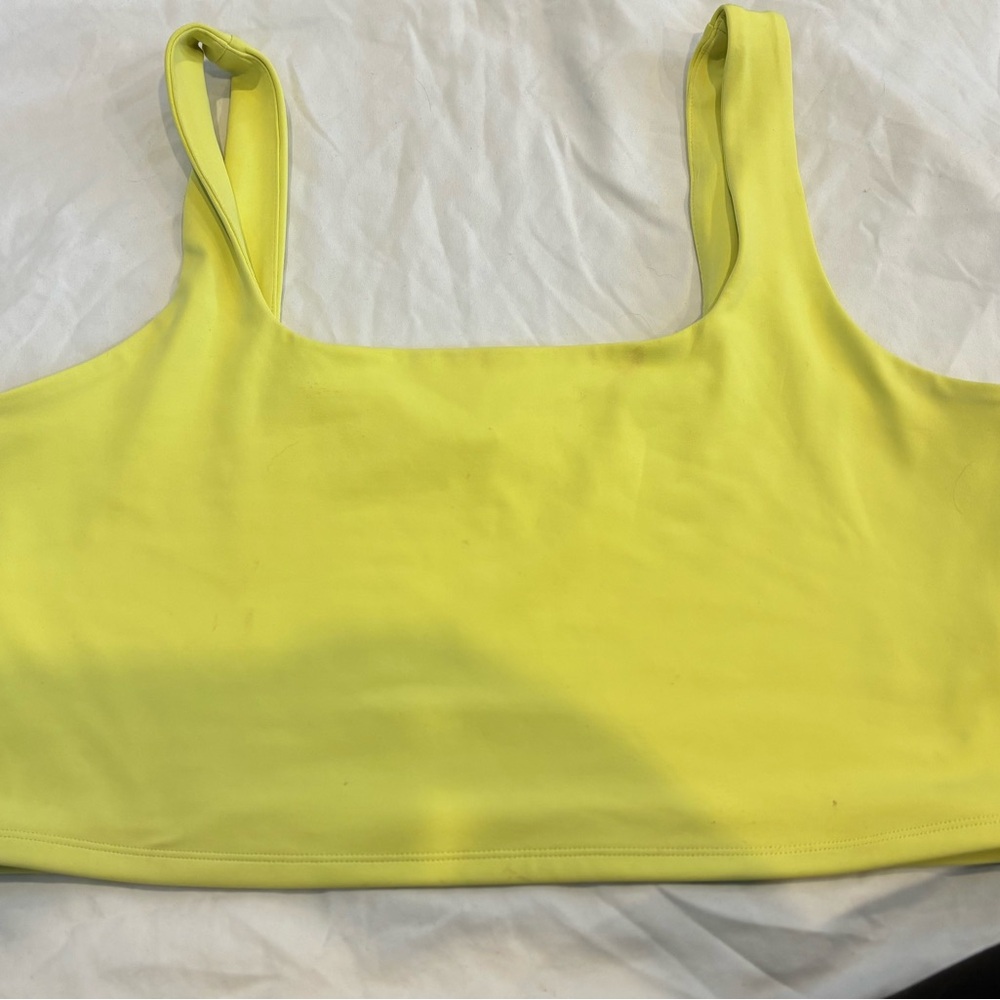Express Yellow Sleeveless Crop Tank Top